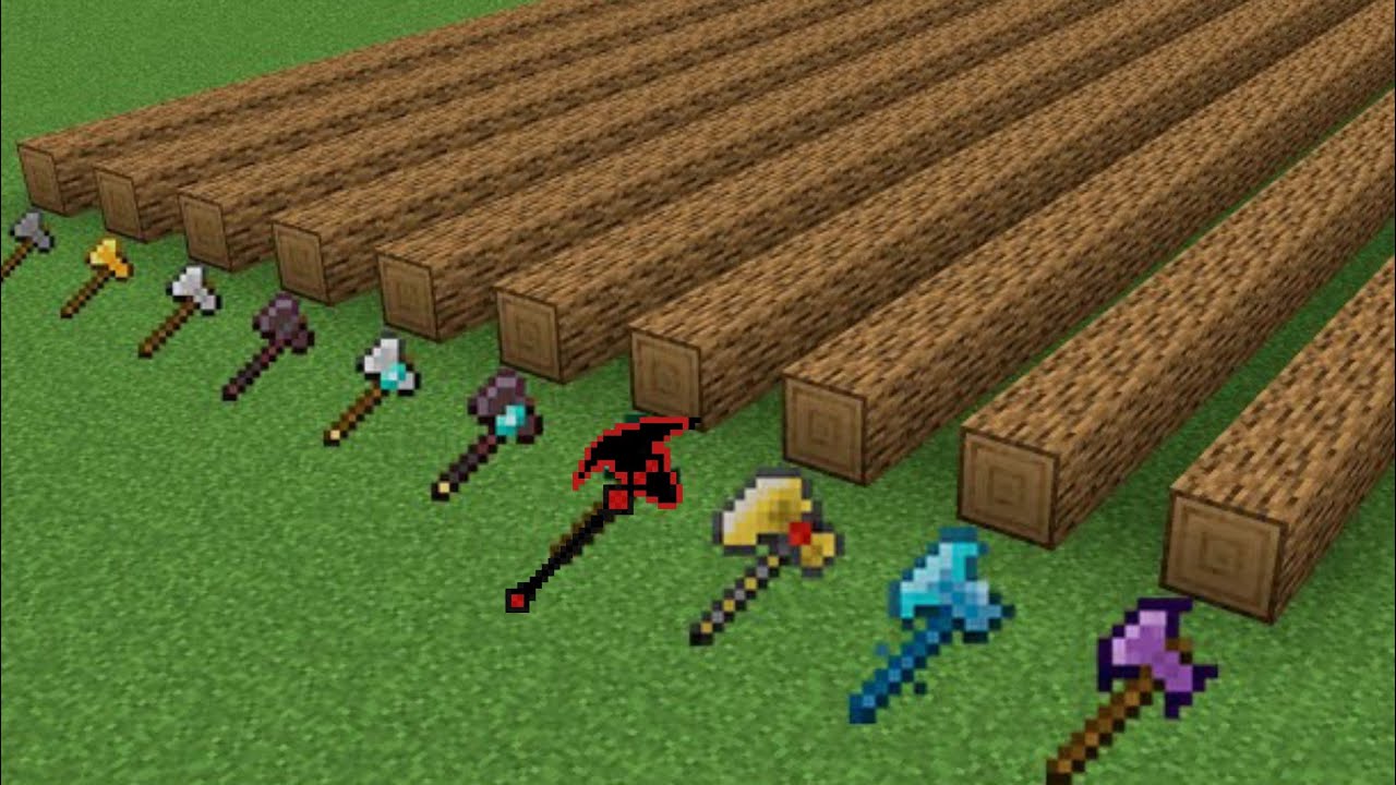 which axe is faster in minecraft - YouTube