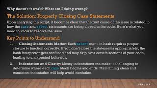 Solving the bash Nested Select Menu Issue: Why Only the First Selection Works