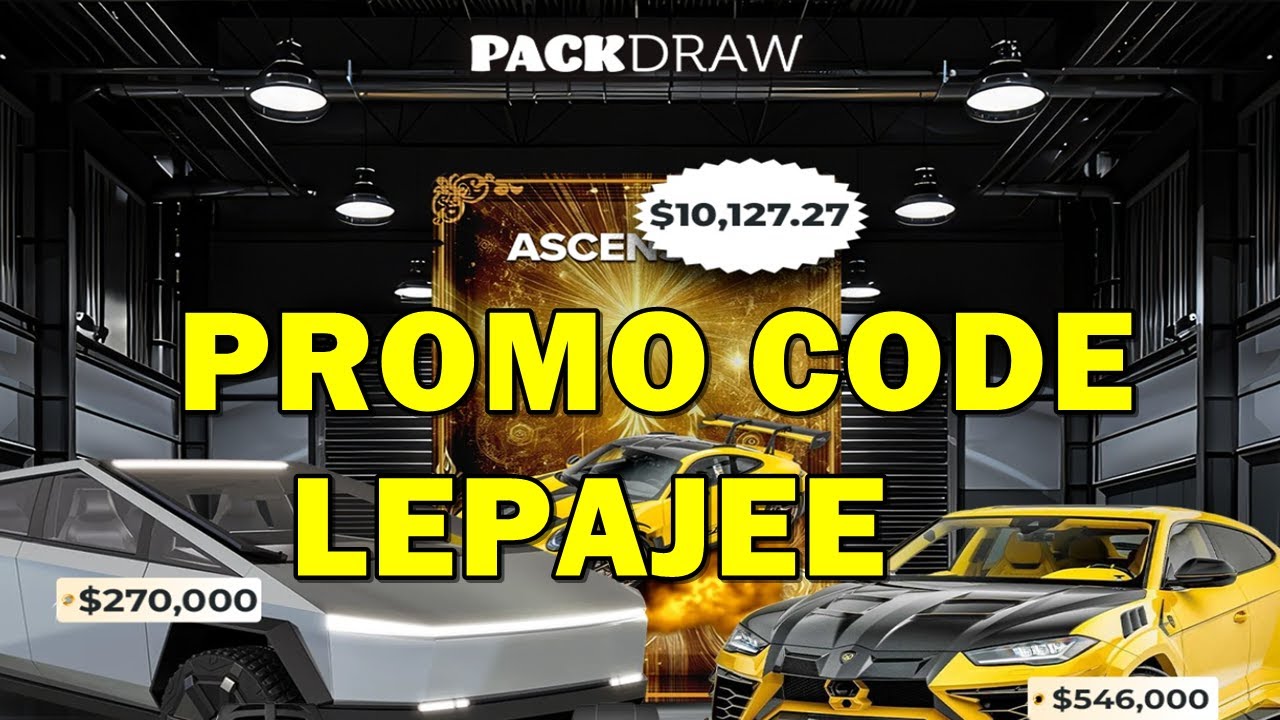 CODE ON PACKDRAW - CLAIM 10,000$ BONUS PACKDRAW PROMO CODE