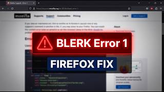 How to Fix BLERK Error 1 in Firefox | AOL Mail Error Fix 2026