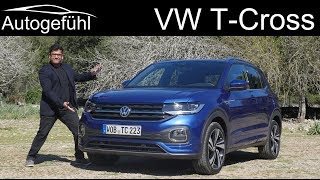 Volkswagen T-Cross FULL REVIEW VW TCross driving - Autogefühl