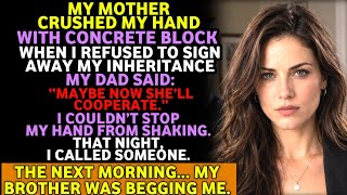 My Mother Crushed My Hand with concrete block When I Refused to Sign Away My Inheritance—Then She...