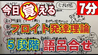 今日覚える フロイトの性的発達理論5段階 年齢 語呂合わせ作ったよ これなら忘れない 繰り返し唱えて覚えよう 心理 看護 保育 福祉の国家試験講座 Youtube