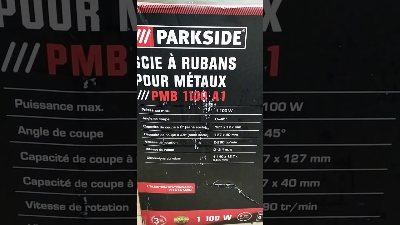 Scie A Ruban Pour Metaux Parkside De Chez Lidl Parkside Lidl Youtube