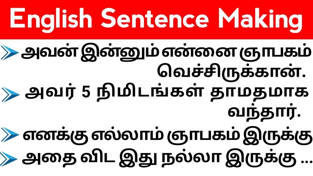 Sentence Practice in English | English Speaking Practice in Tamil | Beginners Spoken English Classes