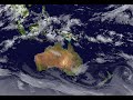 BOM Weather | AHI IR (Ch13) Blue Marble 2km AUS equirect | 2025-05 Timelapse | IDE00405