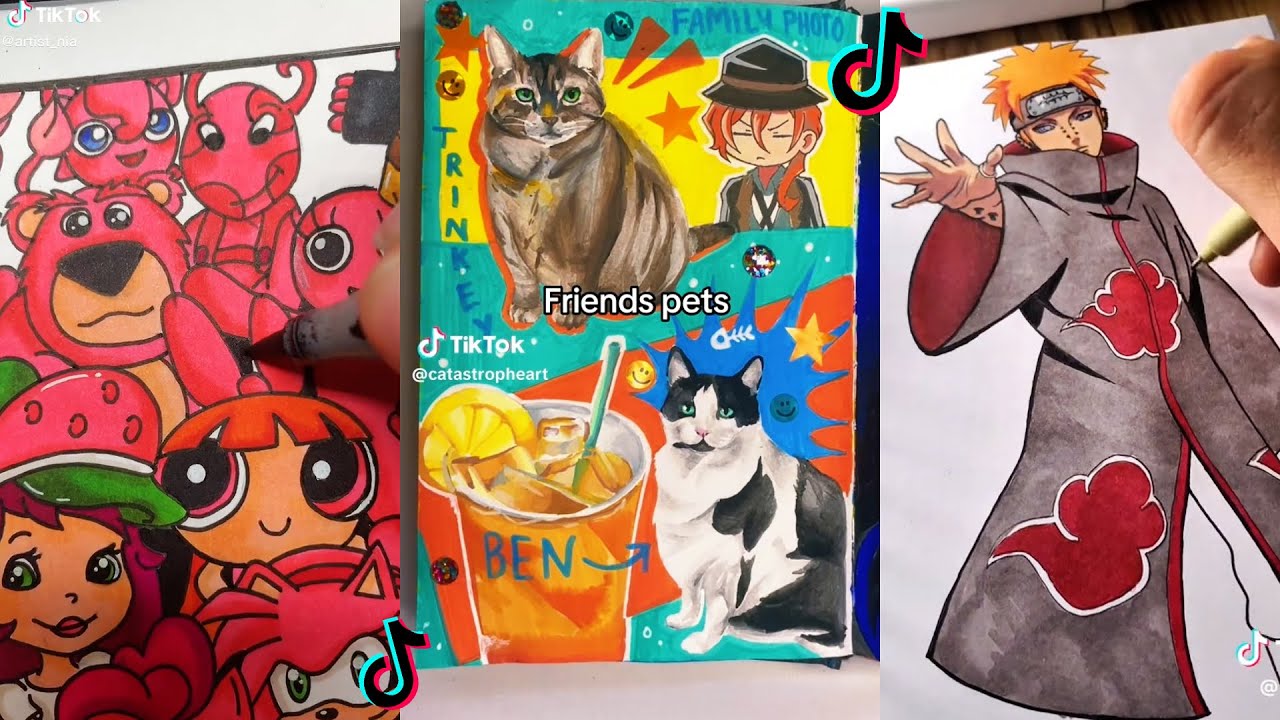 ART SKETCHBOOK 📖🎨 TIKTOK compilation #76