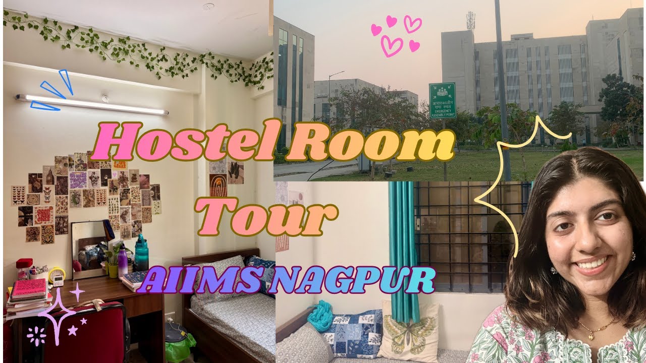 AIIMS NAGPUR 1st year Girl's Hostel Room Tour ✨💓 | 