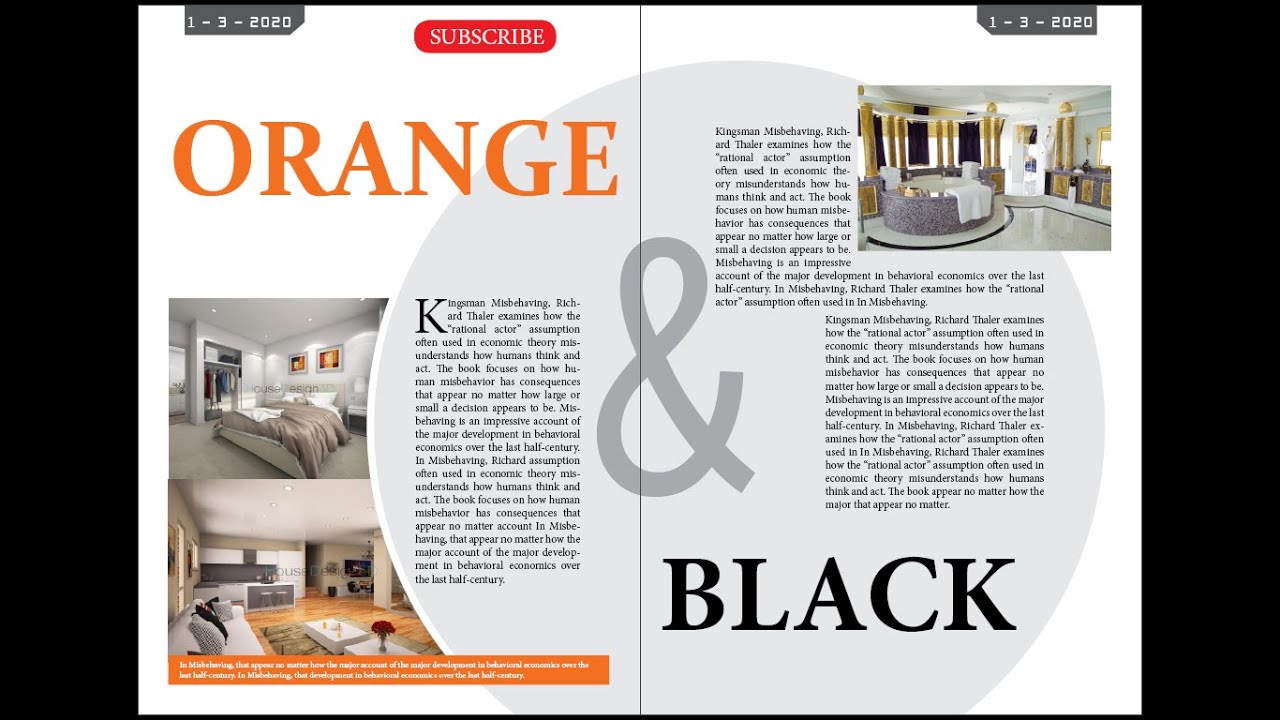 2 page layout magazine Adobe InDesign - graphic design
