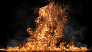 Burning Fire Effect In 4k Close Up Roaring Flames