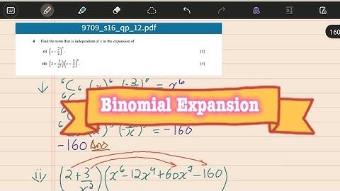 (M/J2016 /P12) A levels Math Binomial Expansion