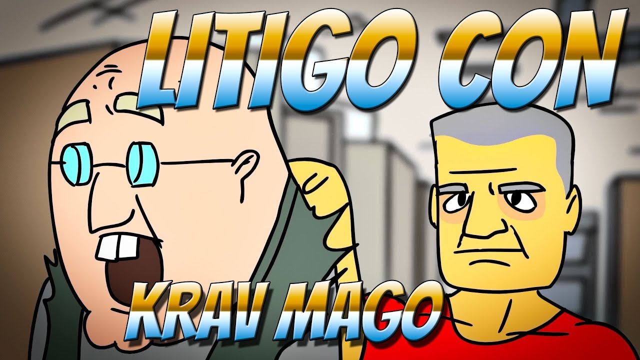 Litigo con Krav Mago al supermercato il cartone animato