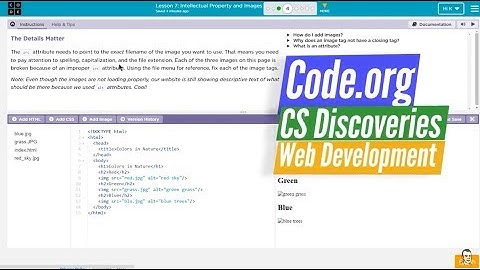 Intellectual Property and Images - Lesson 7.4 Tutorial with Answers - Code.org Web Development