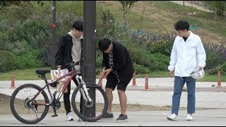 자전거 도둑 만들기 몰래카메라  Bicycle Thief Prank (ENG CC)