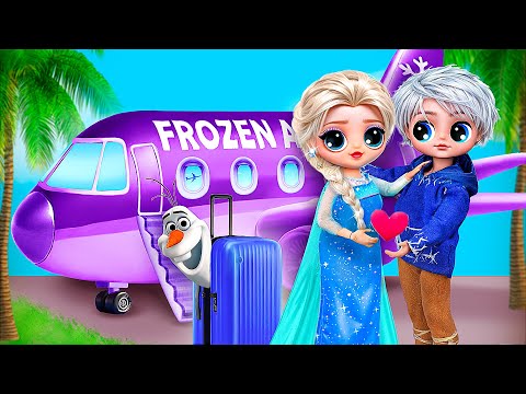 Elsa Becomes Mom on the Plane! Frozen DIYs for LOL OMG