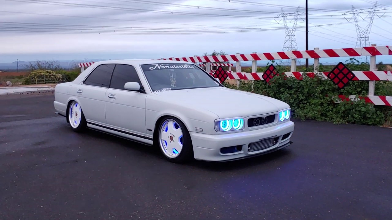 Nissan Gloria RHD VG30DET JDM Zauber Wheels Walk Around First Look XK