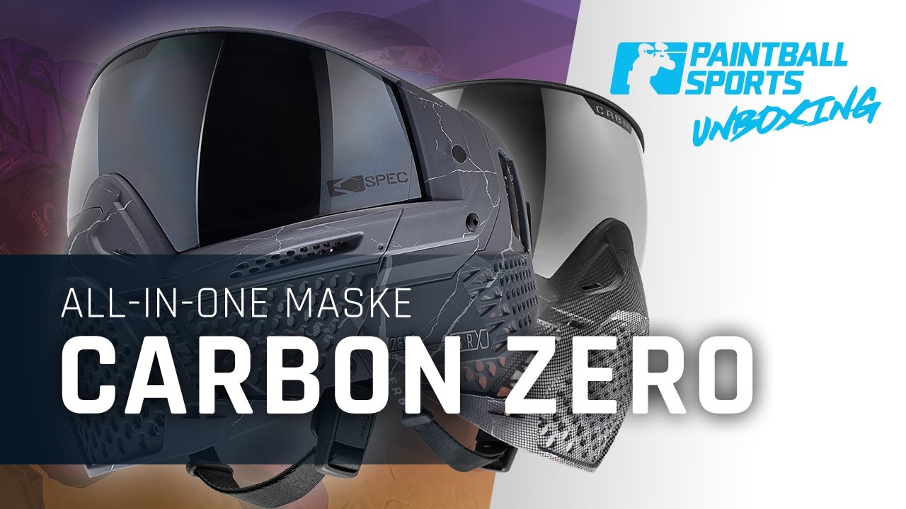 Carbon ZERO GRX Pantball Mask - More Coverage - LE Te Dye Gecko