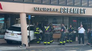 Car crashes into Nicholas Creamery in Long Branch
