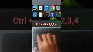 Change Desktop Icon Size Instantly! 💻 Ctrl+Alt+1,2,3,4 Trick #shorts