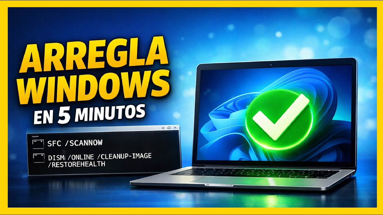 🔥 ARREGLA Windows 10/11 en 5 MINUTOS con SOLO 2 COMANDOS (SFC y DISM)