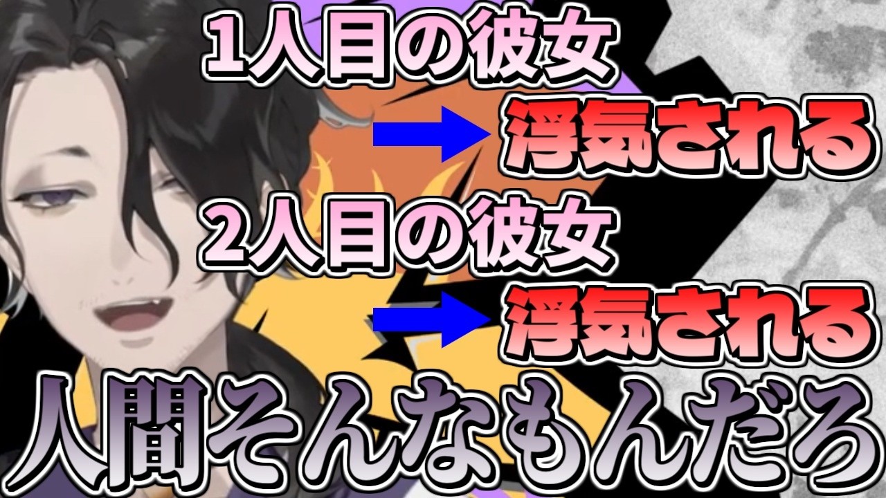 初めての彼女と2人目の彼女に浮気されて別れた過去がある男虎【にじさんじ/切り抜き】