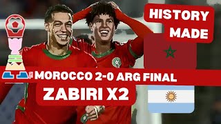 Morocco 2-0 Argentina | U-20 World Cup Final 2025 | Historic First Title