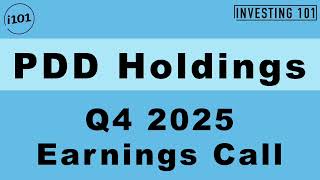 PDD Holdings Q4 2025 Earnings Call | Revenue Grows 12% to RMB 123.9B Amid Tech Investments
