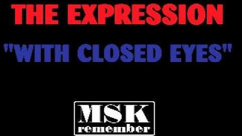 The Expression - With Closed Eyes 1983 A.&.M Records