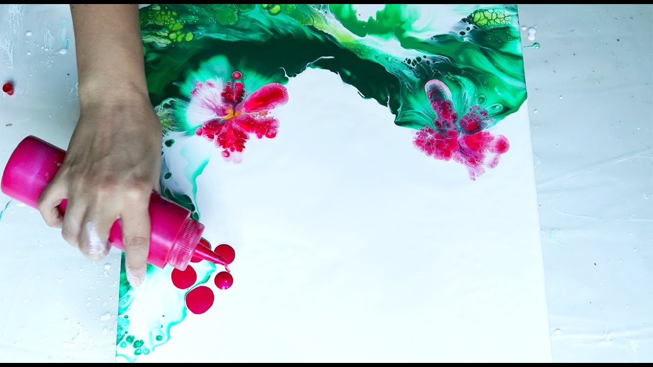 Dutch Pour / Balloon Smash Techniques - Acrylic Fluid Art 🌺 Beautiful ...