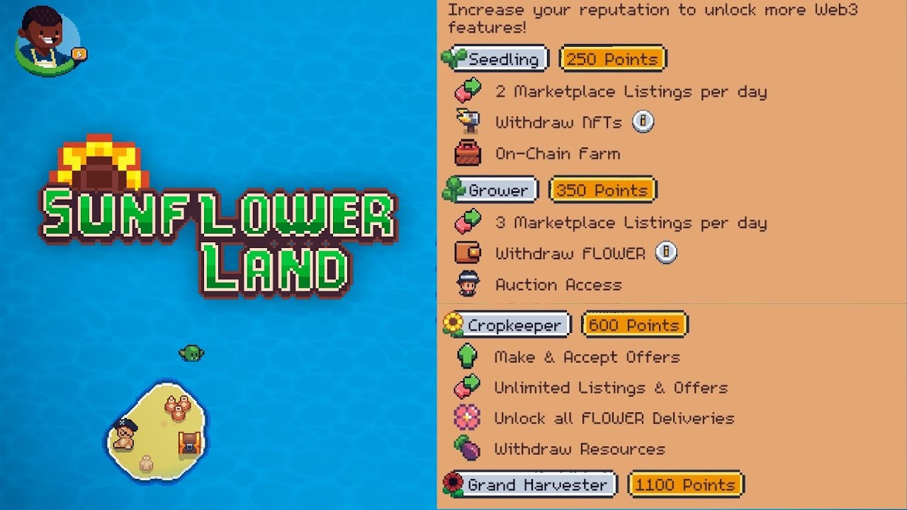 [Sunflower Land] Làm sao để rút token, nft khi không có VIP?