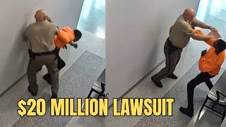 Update: COP CHARGED after violently attacking man outside of court. $20 MILLION Lawsuit