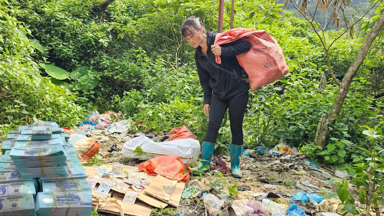 Single Mother - Collecting scrap to earn money, life in the countryside ...