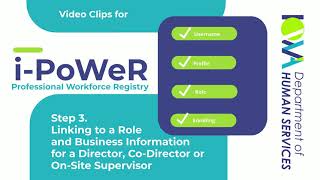 i-PoWeR: Linking to a Role as a Director, Co-Director or On-Site Supervisor