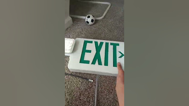 the exit sign lettering says off