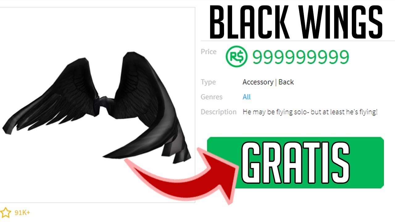 Como Conseguir Alas Gratis Sin Robux En Roblox Youtube - las mejores camisetas de roblox negras