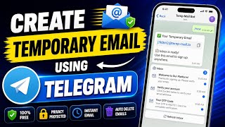 How to Create Temporary Email Using Telegram Bot 📩 | Receive OTP Instantly (2026)
