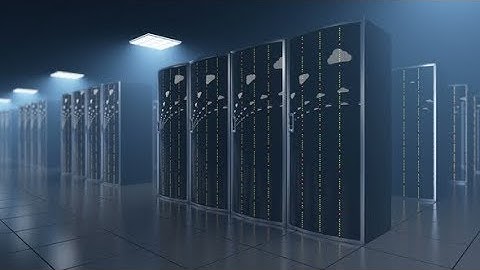 Server Room in Datastore with Clouds Reflection | Motion Graphics - Videohive template