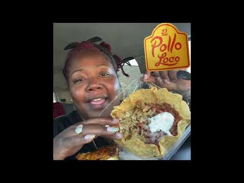 EATING EL POLLO LOCO CLASSIC CHICKEN TOSTADA SALAD & THIGHS MUKBANG