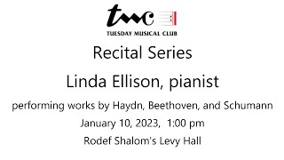 TMC Recital - Linda Ellison, piano
