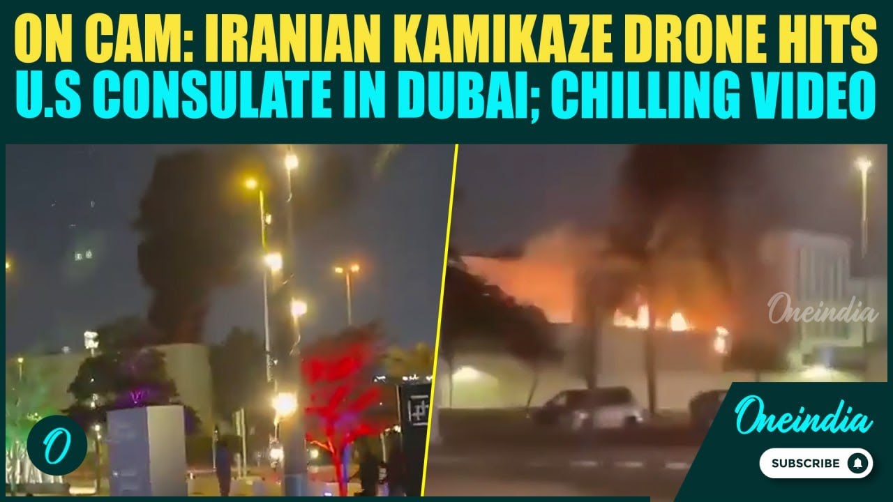Iran BOMBS U.S Consulate in Dubai BREAKING: Moment Kamikaze Drone ATTACKS Dubai. HUGE Explosion