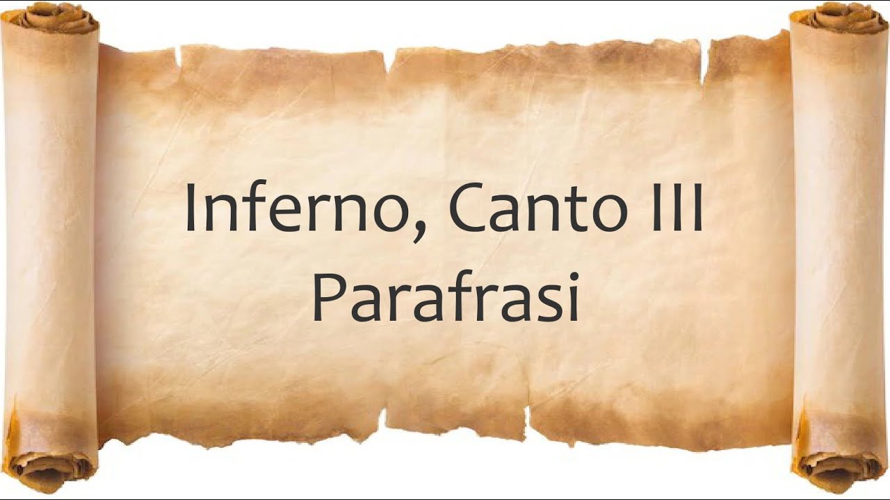 Inferno, Canto 3 - Parafrasi - YouTube