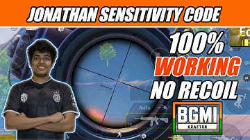 JONATHAN Sensitivity 😱🔥| New Best Sensitivity For Bgmi 🔥