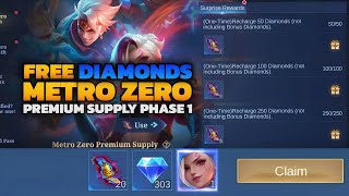 HOW TO TOP-UP FREE DIAMONDS FOR METRO ZERO PREMIUM SUPPLY PHASE 1 AND CLAIM ALL SPIRIT GAMI TOKENS!