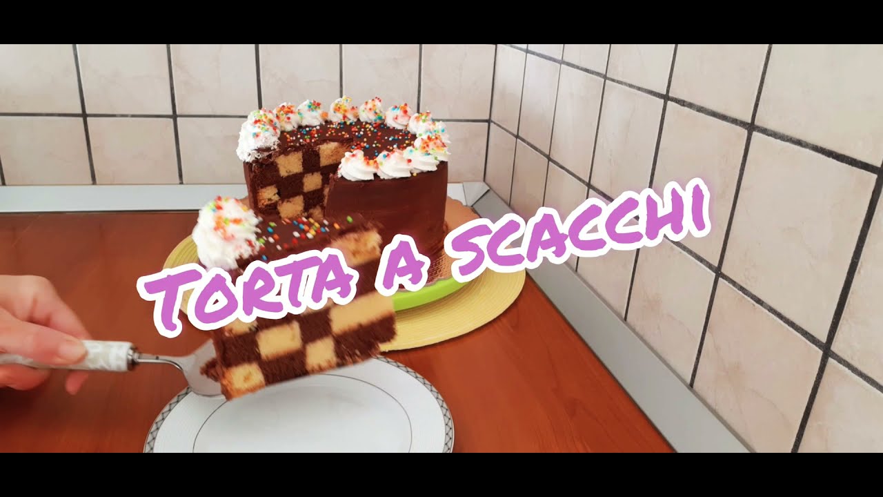 Torta a Scacchi, Torta di Compleanno Cioccolato e Vaniglia