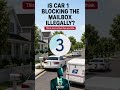 Mailbox Blocking Parking Rule — Most Drivers Get Wrong 🅿️ #Parking #drivingtips #drivingtest