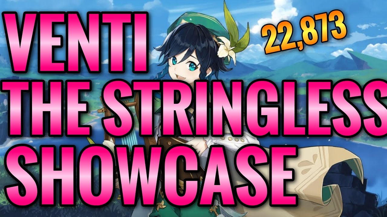 VENTI STRINGLESS BOW!!! SHOWCASE 1.4 Genshin Impact - YouTube