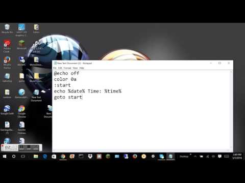 How to make a clock in notepad!