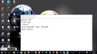 How to make a clock in notepad!