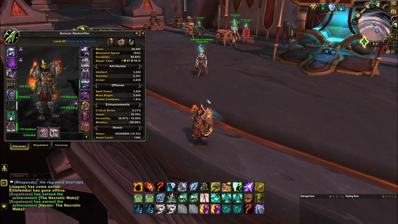 Season 4 SL Resto Shaman Best stats + legendaries YouTube