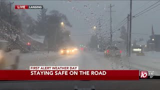 Staying safe on the roads during a snowy First Alert Weather Day